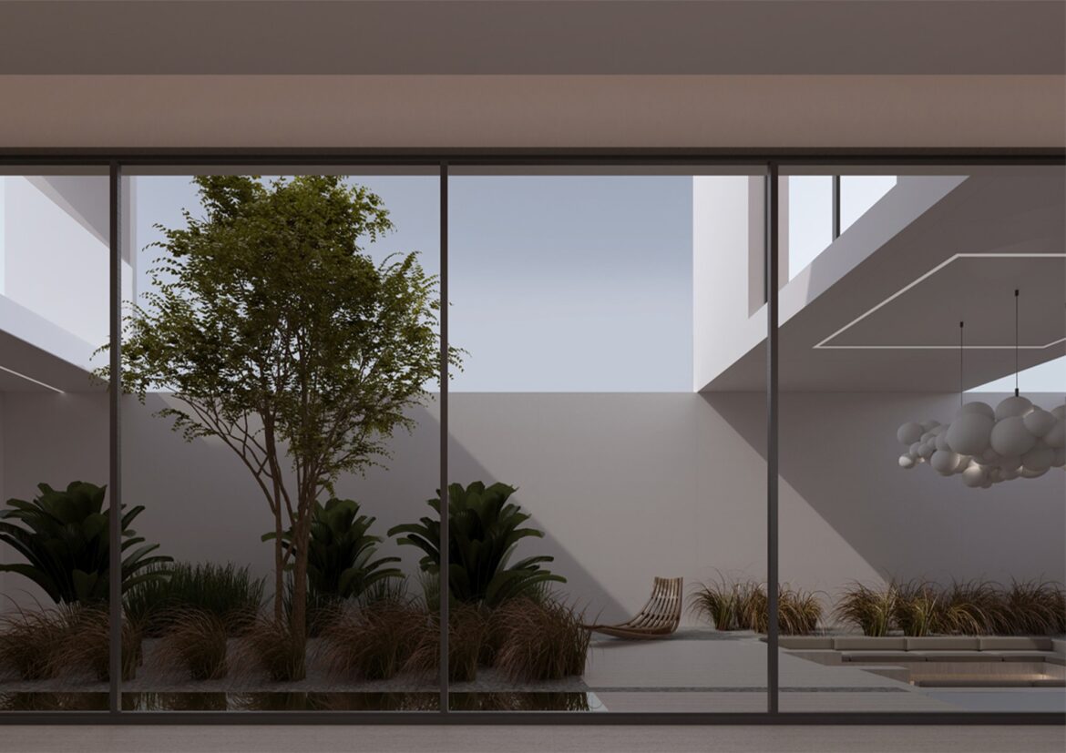 1 Architecture design - Air Villa - Dubai - UAE Conceptual design - 3D Interior perspective (2)