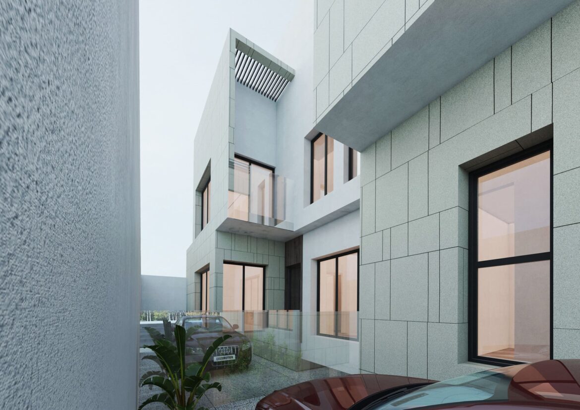 1 Architecture design - Interior design - Tiles villa  Conceptual design - 3D Exterior perspective (2)_1