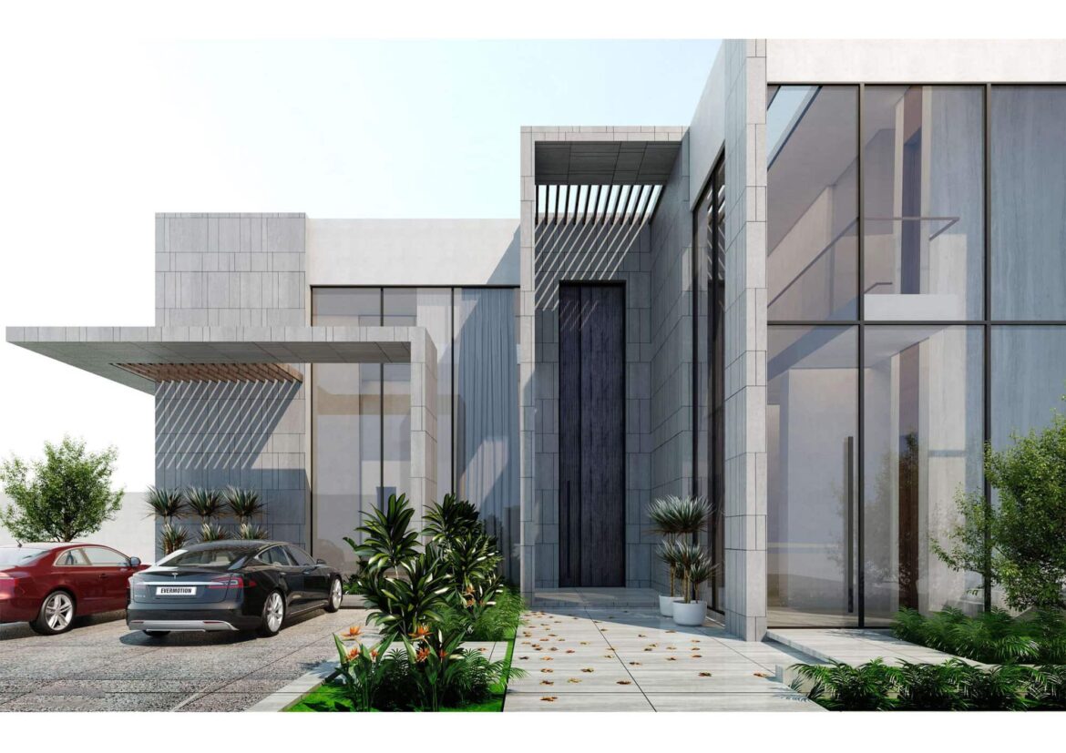 1 Architecture design - Landscape design - Code villa  Conceptual design - 3D Exterior perspective (2)