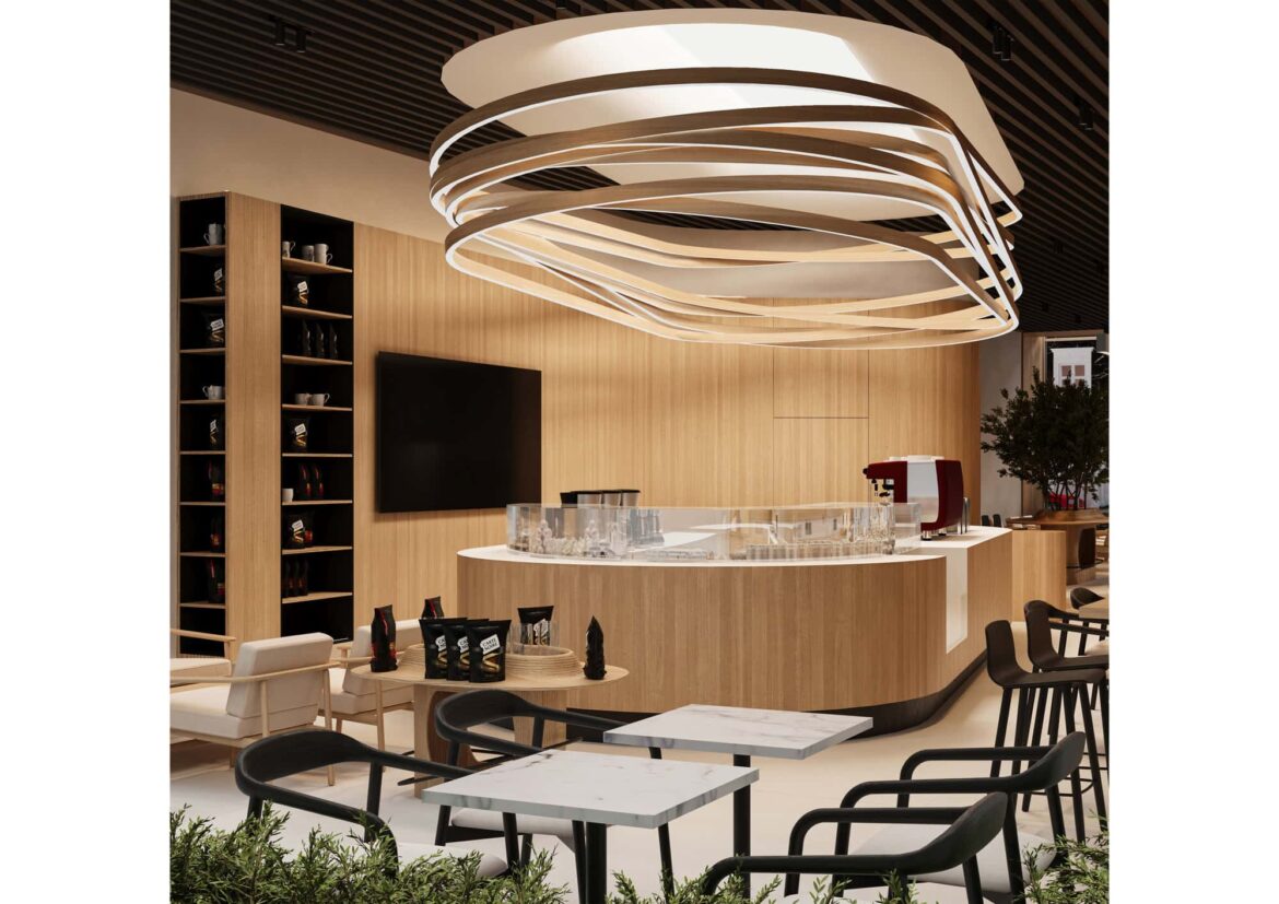 2 Interior design - Joudna cafe - Cenomi Al Nakheel Mall  Conceptual design - 3D Interior perspective (3)