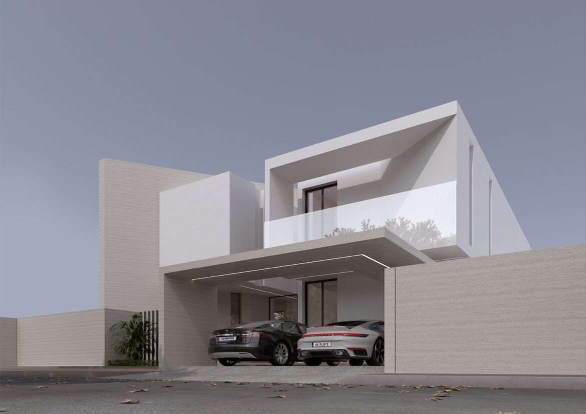 3 Architecture design - Air Villa - Dubai - UAE Conceptual design - 3D Exterior perspective (4)