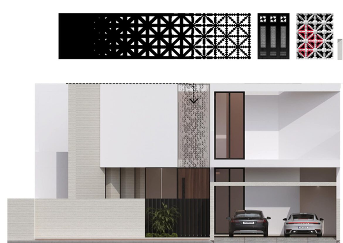 4 Architecture design - Air Villa - Dubai - UAE Conceptual design - Front elevation