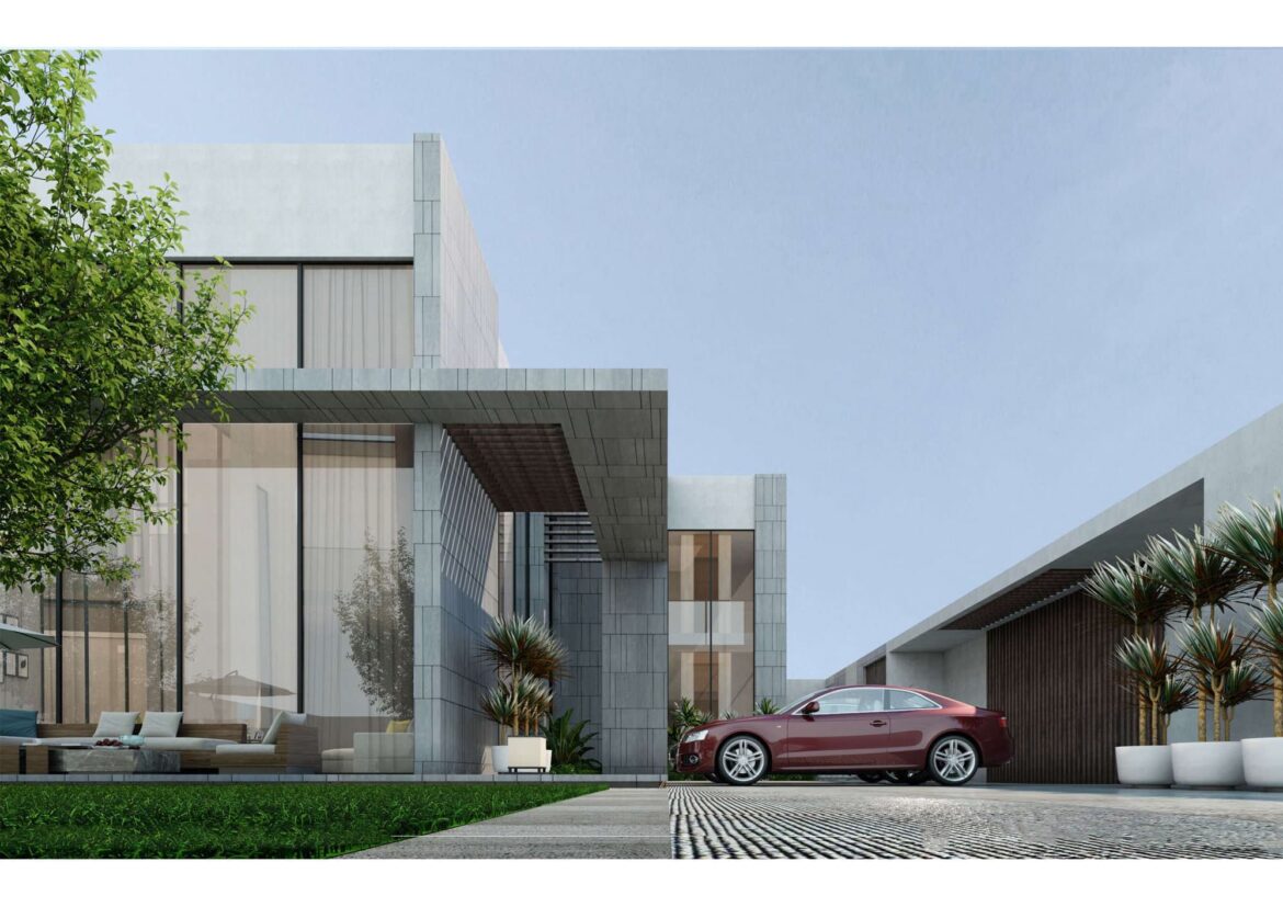 4 Architecture design - Landscape design - Code villa  Conceptual design - 3D Exterior perspective (5)