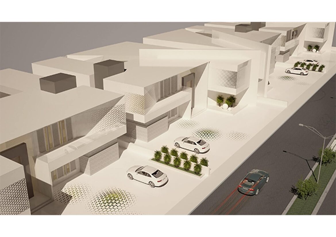 4 Architecture design - Square Villa -  Conceptual design - 3D Exterior perspective (5)