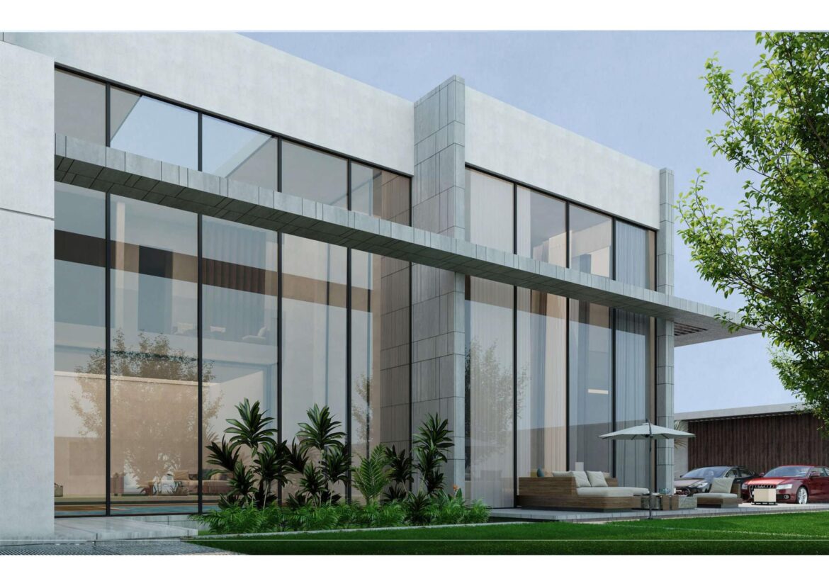 5 Architecture design - Landscape design - Code villa  Conceptual design - 3D Exterior perspective (6)