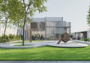 Architecture design Landscape design Code villa  Conceptual design 3D Exterior perspective 1 2