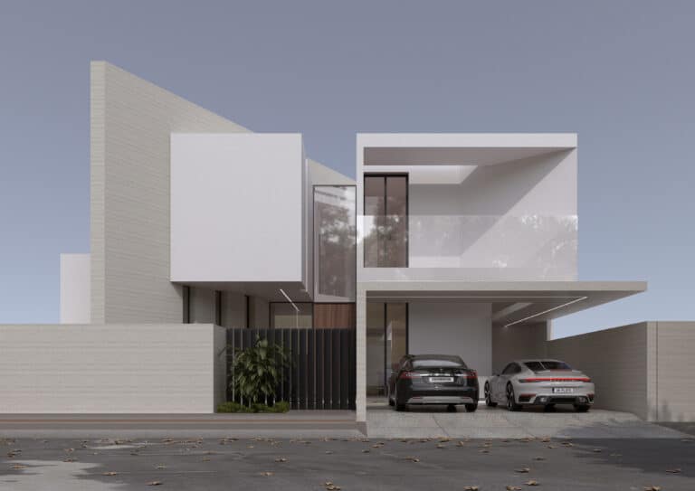 MAC consulting co. Architecture design Air Villa Dubai UAE Conceptual design 3D Exterior perspective 1