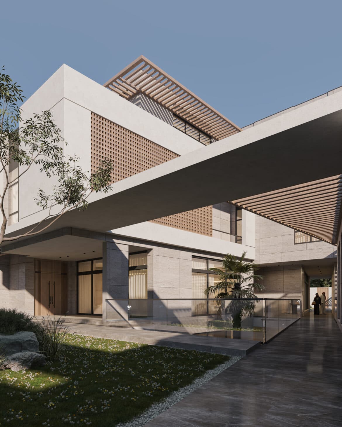 18- MA consulting co. - Architecture design - Rafadah Villa  Conceptual design - 3D Exterior perspective (1)