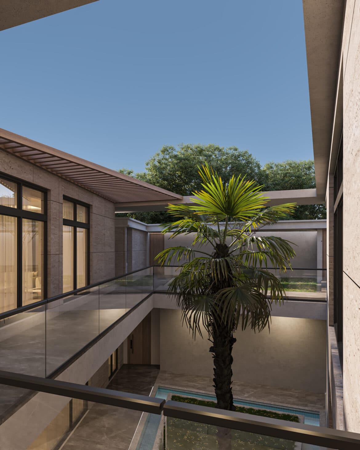 18- MA consulting co. - Architecture design - Rafadah Villa  Conceptual design - 3D Exterior perspective (10)