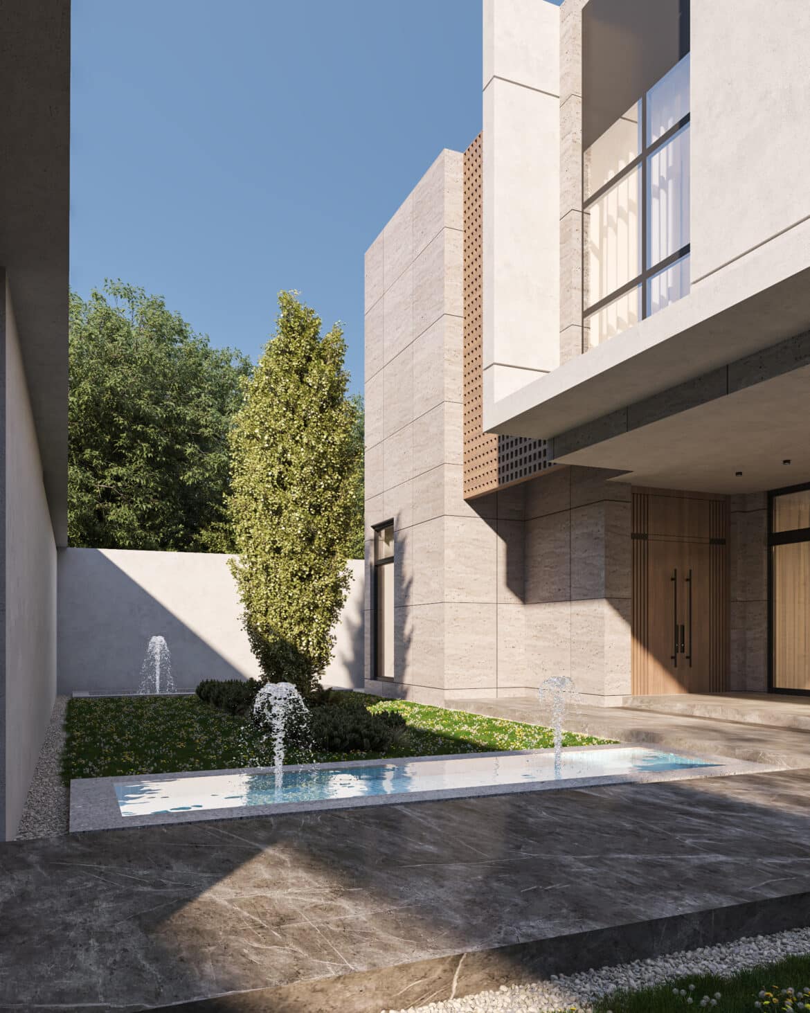 18- MA consulting co. - Architecture design - Rafadah Villa  Conceptual design - 3D Exterior perspective (12)