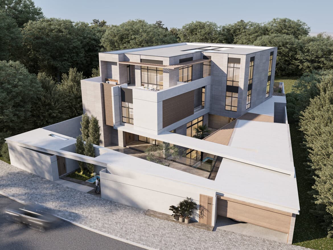 18- MA consulting co. - Architecture design - Rafadah Villa  Conceptual design - 3D Exterior perspective (2)