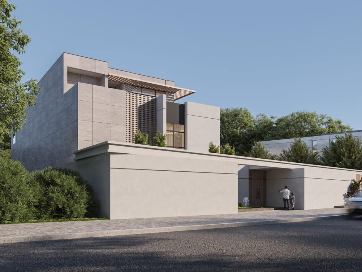 18- MA consulting co. - Architecture design - Rafadah Villa  Conceptual design - 3D Exterior perspective (4)