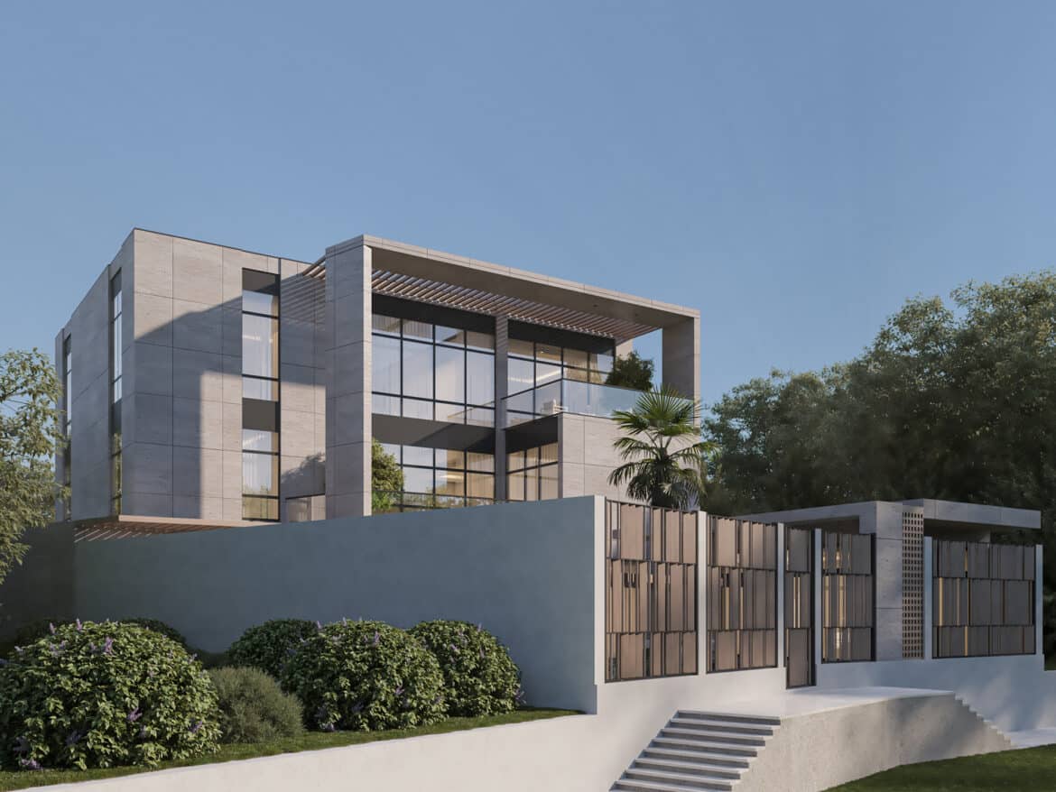 18- MA consulting co. - Architecture design - Rafadah Villa  Conceptual design - 3D Exterior perspective (5)