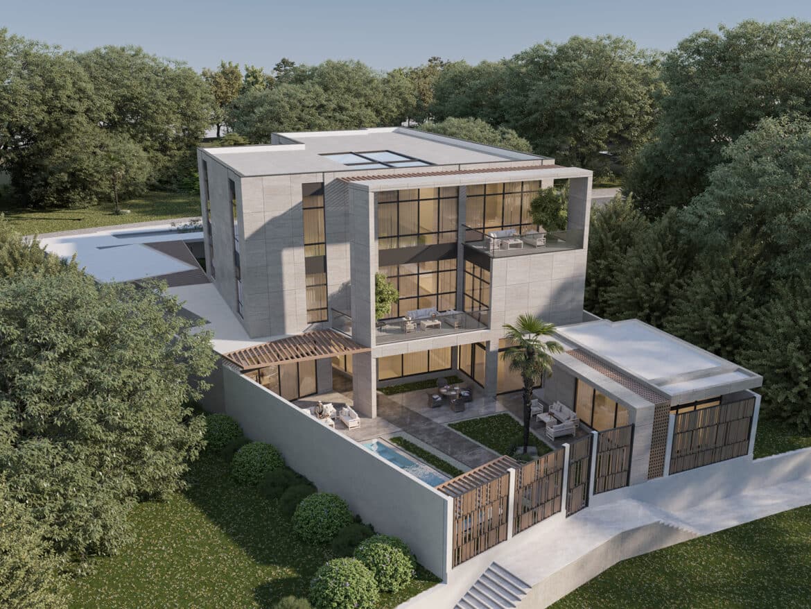 18- MA consulting co. - Architecture design - Rafadah Villa  Conceptual design - 3D Exterior perspective (6)