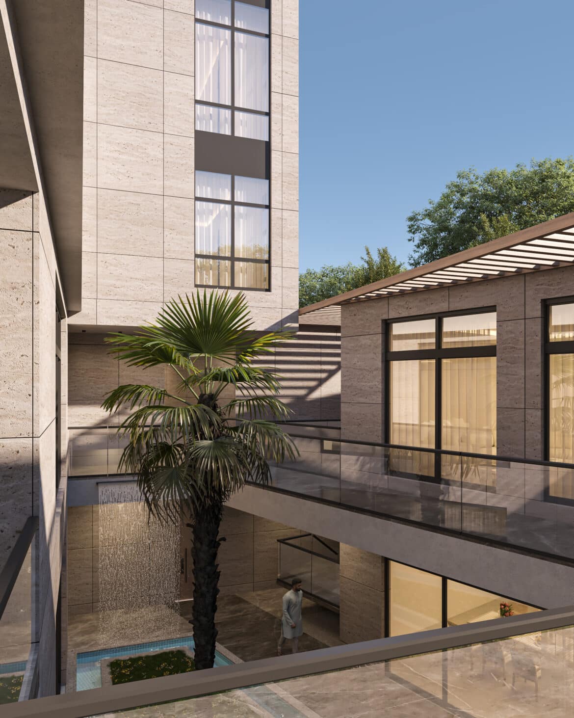 18- MA consulting co. - Architecture design - Rafadah Villa  Conceptual design - 3D Exterior perspective (9)