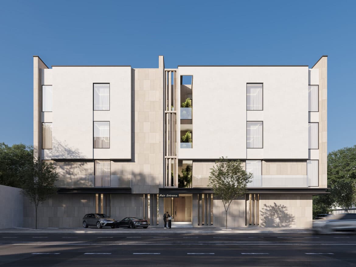 19- MA consulting co. - Architecture design - Vertical Courtyard Villas  Conceptual design - 3D Exterior perspective (2)