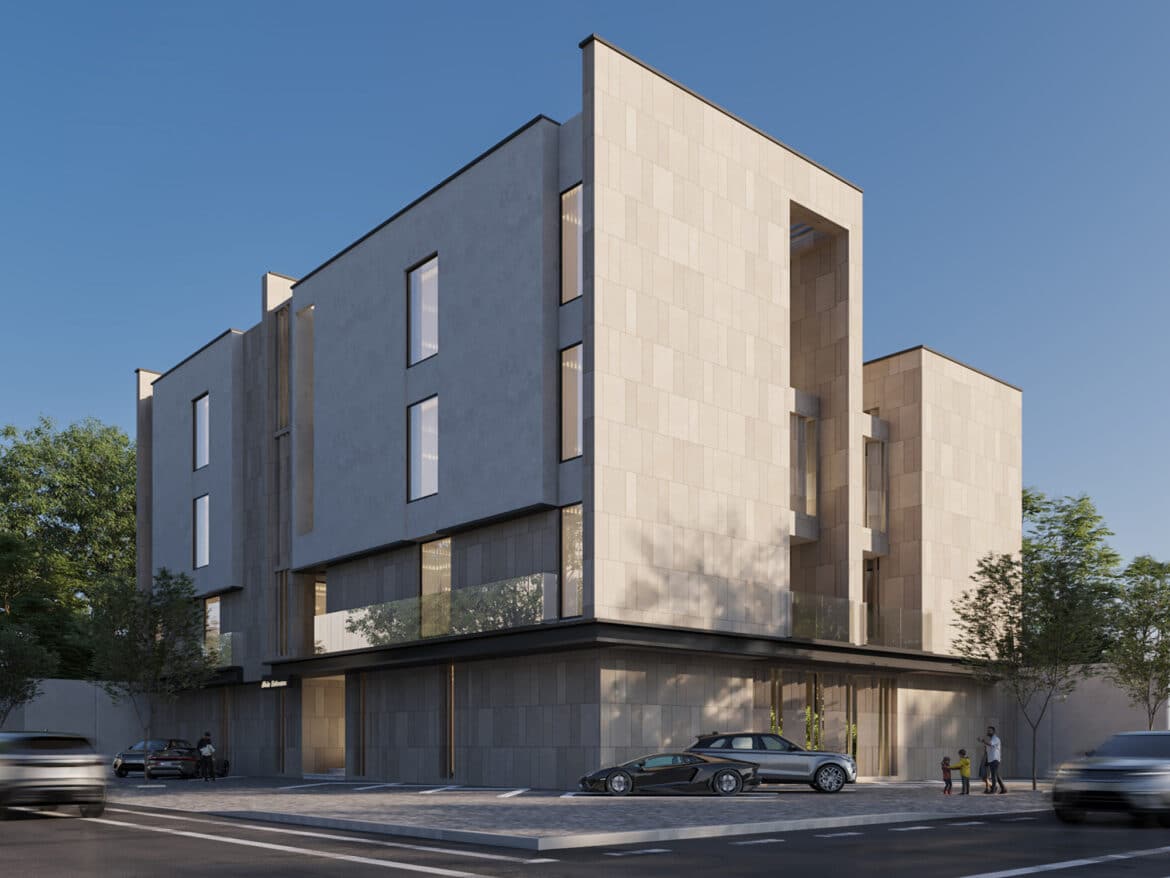 19- MA consulting co. - Architecture design - Vertical Courtyard Villas  Conceptual design - 3D Exterior perspective (3)