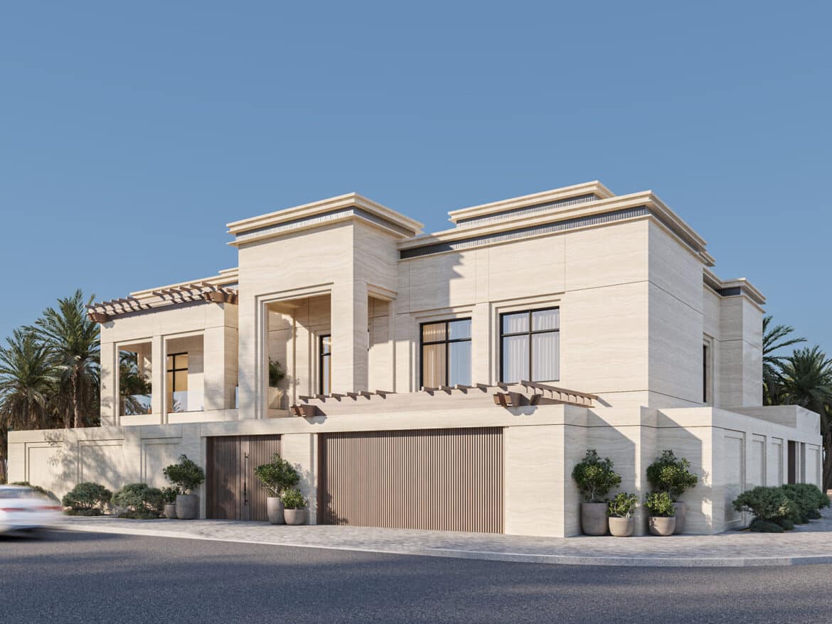 22- MA consulting co. - Architecture design - Al-Nassar Villas  Conceptual design - 3D Exterior perspective (1)