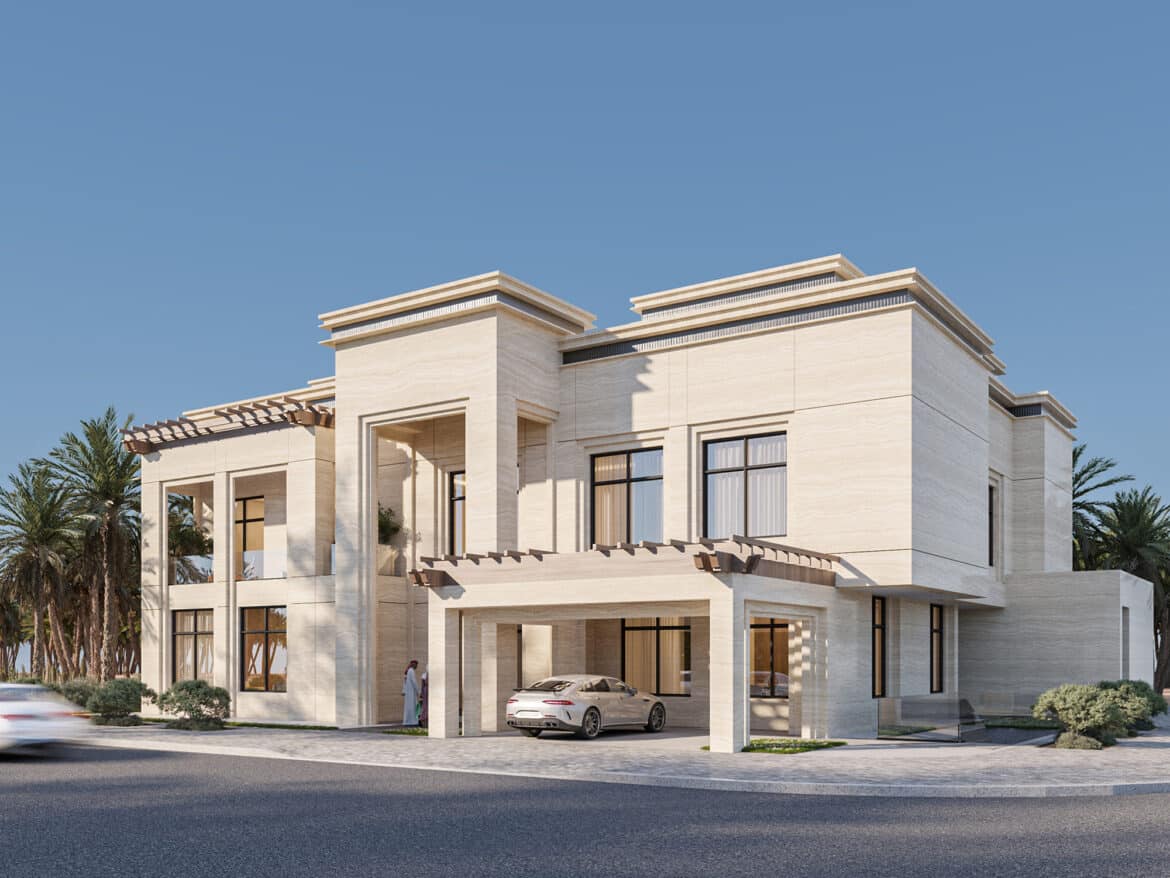 22- MA consulting co. - Architecture design - Al-Nassar Villas  Conceptual design - 3D Exterior perspective (2)