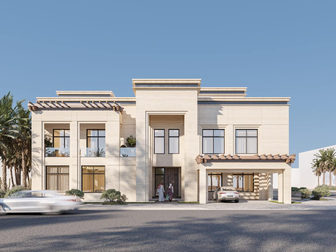 22- MA consulting co. - Architecture design - Al-Nassar Villas  Conceptual design - 3D Exterior perspective (4)