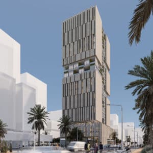 3 MAC consulting co. Architecture design Pixel Tower Jeddah KSA Conceptual design 3D Exterior perspective 4